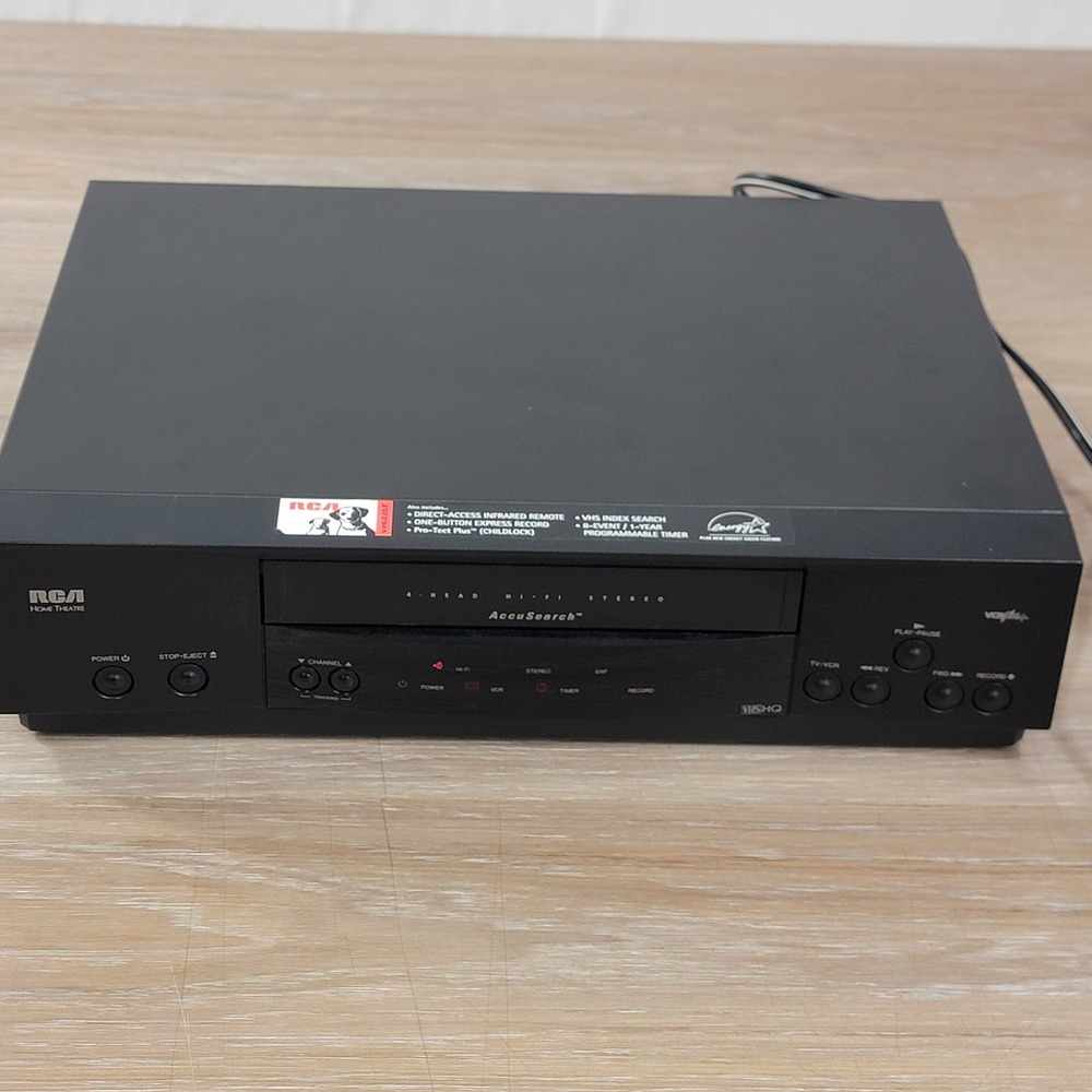 RCA VR622HF 4-Head Hi-Fi Stereo VHS VCR Player AccuSearch Black 1998 Japan